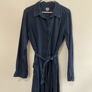Denim Button Up Dress (WITH POCKETS)